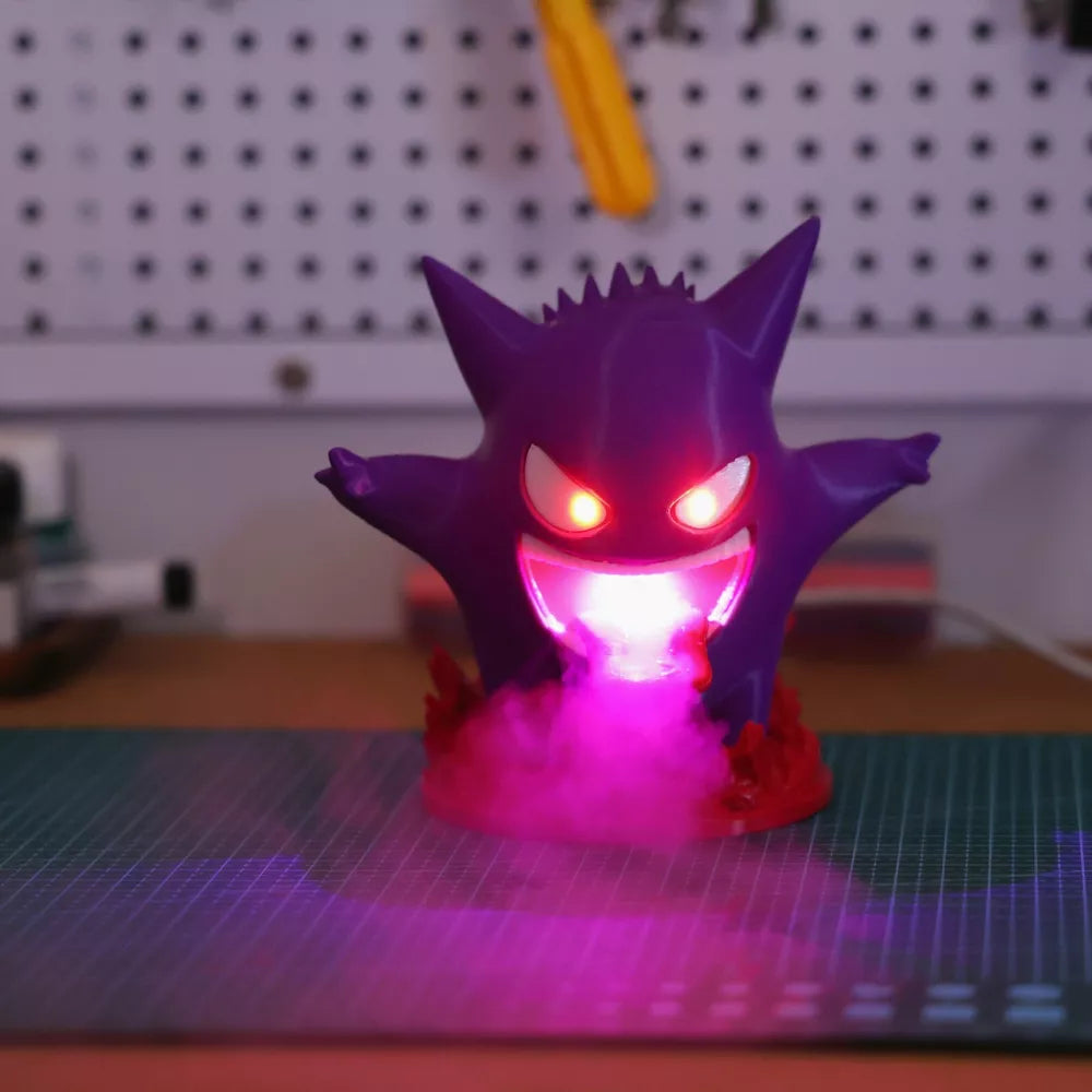 Gastly 3D Printed Pokemon Luminous New Ver Humidifier Cool Desk Decor Handmade