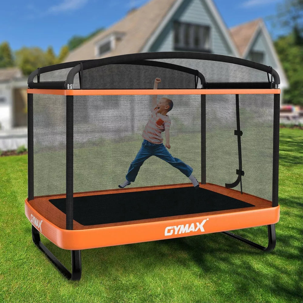 Gymax 6FT Kids Jump Recreational Trampolines W/Swing Safety Enclosure