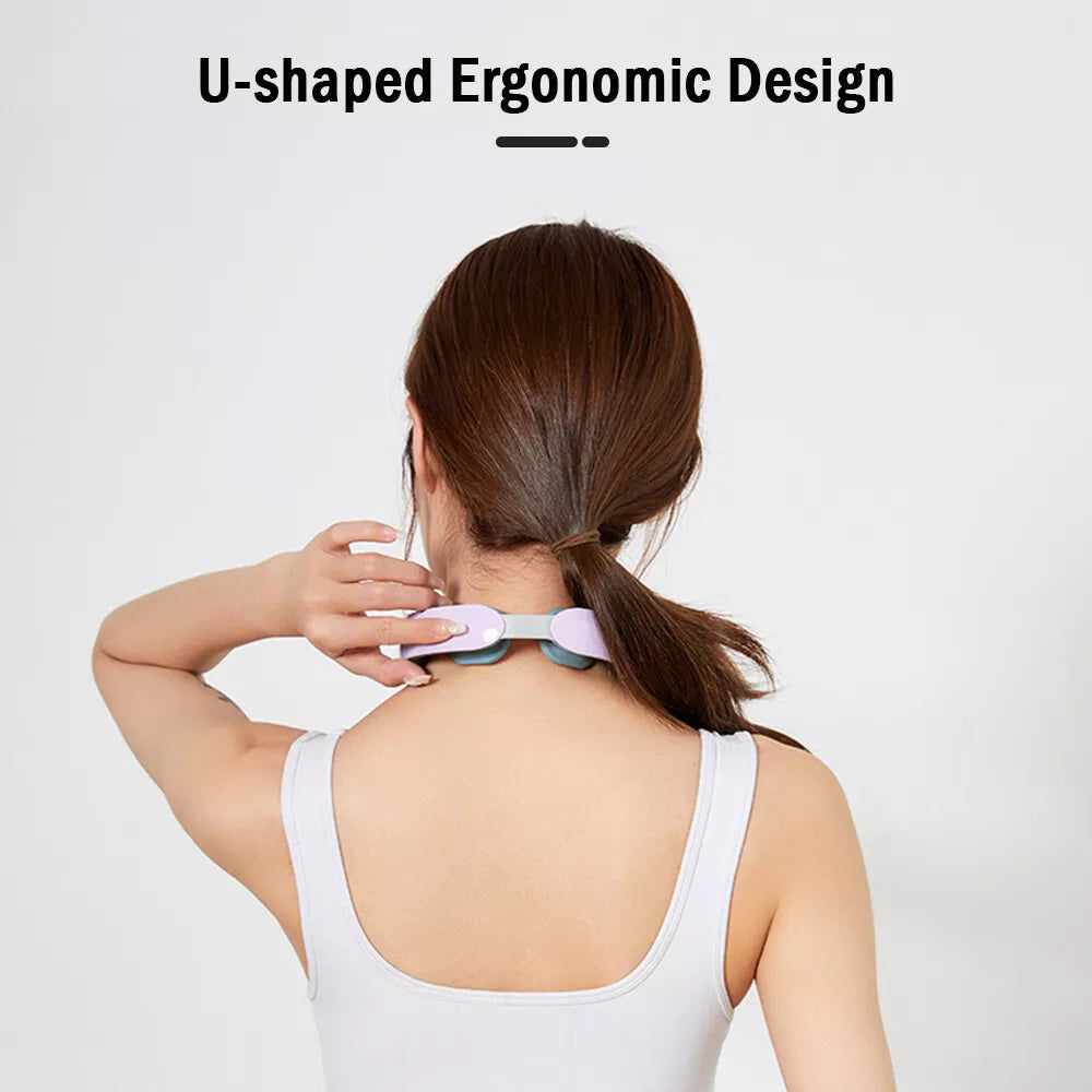 Portable Cervical Spine Massager EMS Neck Acupoints Lymphvity Massager Device