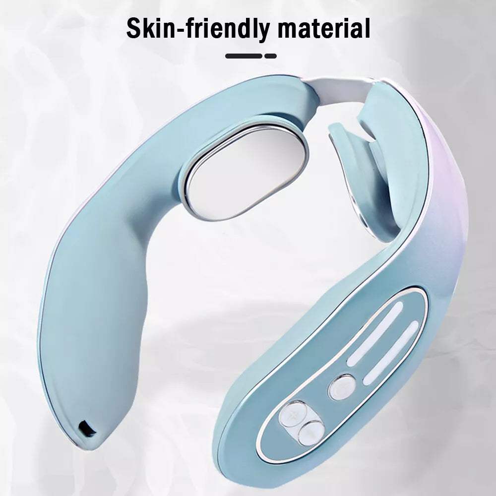 Portable Cervical Spine Massager EMS Neck Acupoints Lymphvity Massager Device