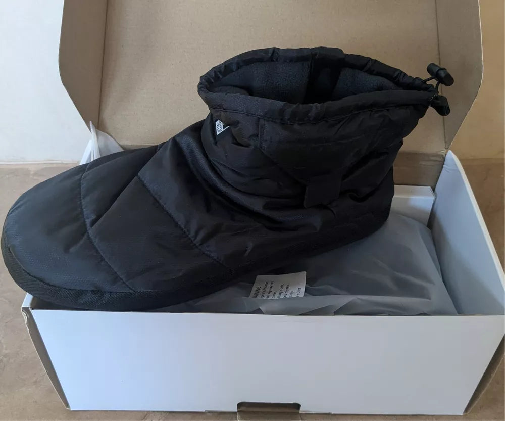 SHARPER IMAGE HEATED SLIPPERS Black XL, M 10-11.5, W 10.5-12