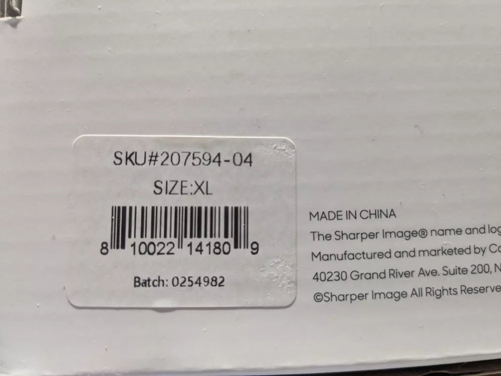 SHARPER IMAGE HEATED SLIPPERS Black XL, M 10-11.5, W 10.5-12