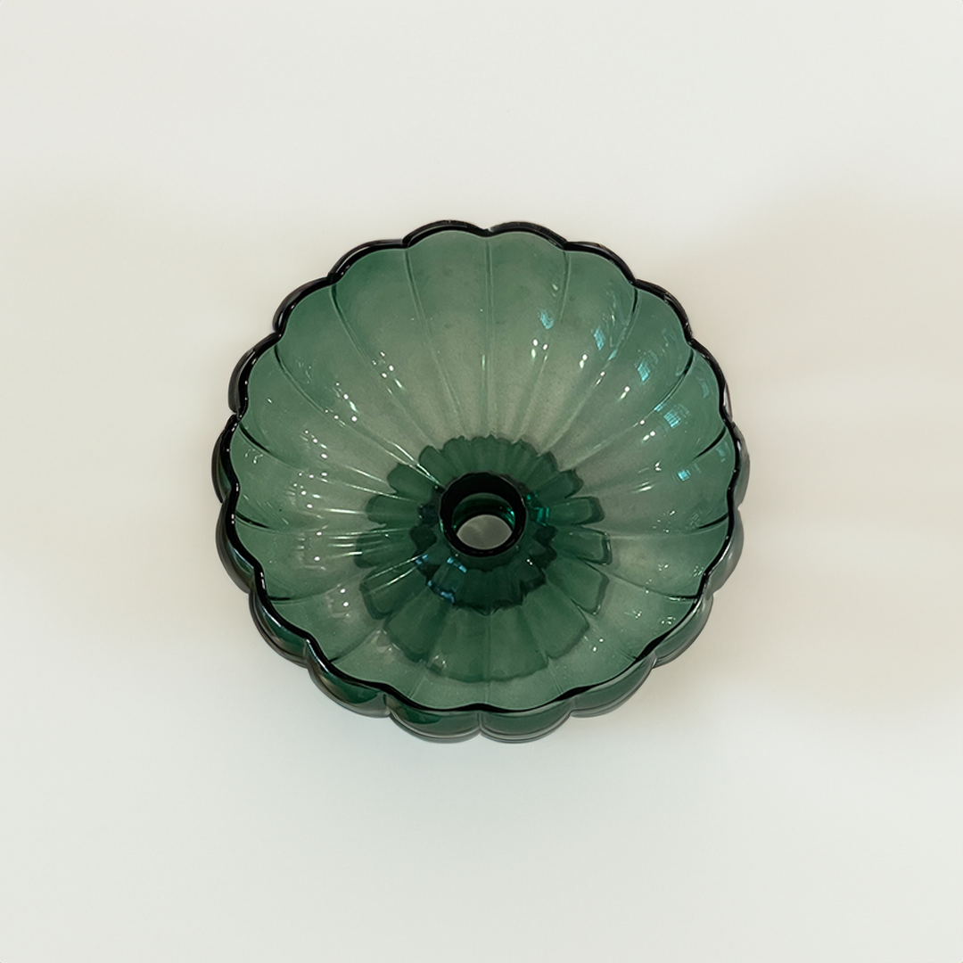 Emerald Glass Pedestal Bowl