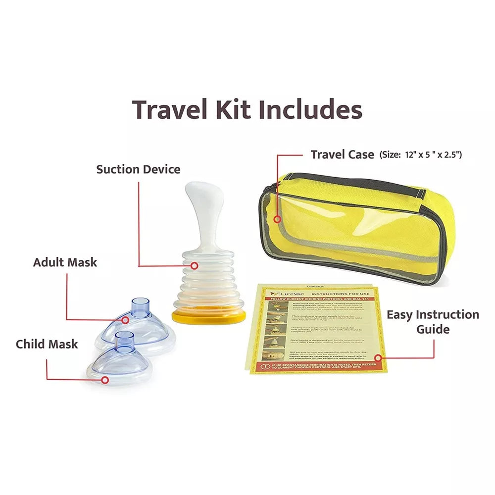 LifeVac Portable Travel -first Aid Kit Choking Airway Rescue Portable Devices